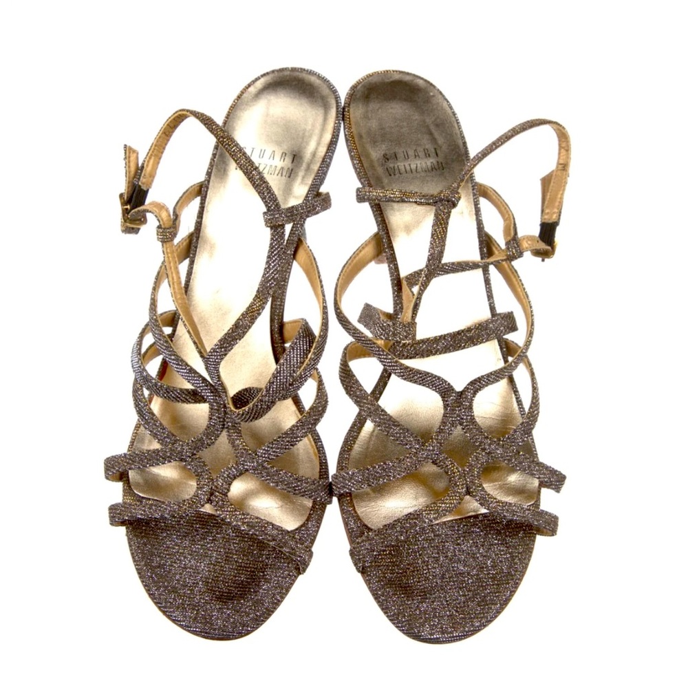 Stuart Weitzman metallic sling backs